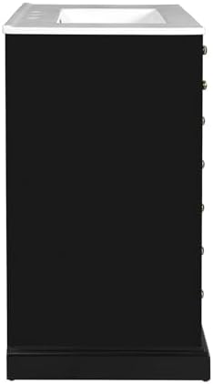 30'' Bathroom Vanity with Ceramic Sink Combo, Solid Wood Frame Bathroom Storage Cabinet, Freestanding Vanity Set with 2 Drawers & Soft Closing Doors (30'')