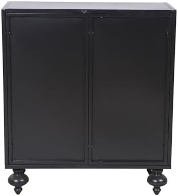 Accent Storage Cabinet with 2 Doors, Sideboard Steel Buffet Cabinet with Storage Embossed for Entryway Living Room Dining Room