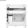 30'' Bathroom Vanity with Single Sink Combo, Freestanding Modern Bathroom Storage Sink Cabinet, Storage Cabinet with 2 Drawers & 2 Door, Solid Wood Frame for Small Bathrooms, White