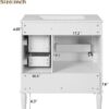 Bathroom Vanity, 30" Bathroom Vanity with Sink, Modern Storage Cabinet with 3 Drawers & 1 Door, Freestanding Bathroom Vanities, Solid Wood Frame for Small Space 30'' x 18'' x 34'' (White)
