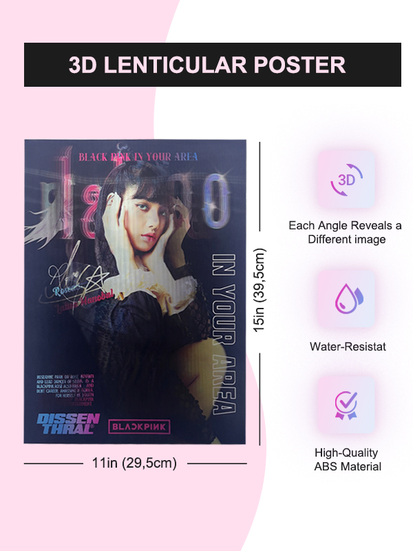 Black Pink 3D motion flip poster/Lenticular Printing