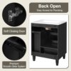 24" Bathroom Vanity with Sink, Bathroom Cabinet with Door Shelf, Deep Drawer, 2-Tier Pull-Out Basket, Solid Wood Frame Bathroom Vanities (Black)