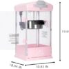 Portable Popcorn Machine, 8 Ounce Nonstick Kettle Small Popcorn Maker, Movie Theater Commercial Popper Machine for Parties, Events, and Home Theater (Pink)