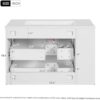 30 Inches Bathroom Vanity with Sink MDF, Wall Mounted Floating Cabinets w/Double Drawers, 3 Holes Single Ceramic Sink Combo Set Modern Storage Cabinet (White)