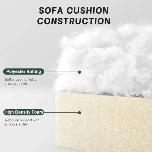 78.7" Cloud Sectional Couches for Living Room, Convertible L-Shape Deep Seat Couch with 2 Storage Ottoman, 2 Seater Modular Sectional Sofa for Living Room/Bedroom/Office (Green, Loveseat - 2 Ottomans)