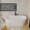 Acrylic Freestanding Bathtub, Stand Alone Soaking Tub, Extra Deep Cold Plunge Tub, Modern Free Standing Bath Tubs for Bathrooms (Gloss White, 67'')