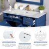 36" Bathroom Vanity with Sink, Modern Bathroom Cabinet, Single Basin Vanity Set with Storage Cabinet Doors Drawer for Guest Baths Master Suites or Rental Units,Small Bathrooms (Blue)
