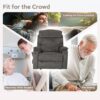 Multi-Functional Power Lift Recliner with Foldable Table, Charging Station, Lazy Boy Recliner Chair That Can Rest Flat. Lift Chairs Recliners for Elderly with Massage and Lumbar Heat