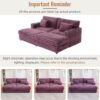 83.5" Oversized Double Lounge Chaise, Cloud Plush Sofa Bed, Upholstered Cloud Sofa Deep Seat with USB Ports and Cup Holders, Modern Sleeper Loveseat Chair for Living Room Reading (Wine Red)