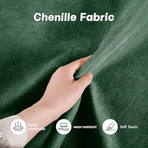 78.7" Cloud Sectional Couches for Living Room, Convertible L-Shape Deep Seat Couch with 2 Storage Ottoman, 2 Seater Modular Sectional Sofa for Living Room/Bedroom/Office (Green, Loveseat - 2 Ottomans)