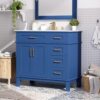 36" Bathroom Vanity with Sink, Modern Bathroom Cabinet, Single Basin Vanity Set with Storage Cabinet Doors Drawer for Guest Baths Master Suites or Rental Units,Small Bathrooms (Blue)