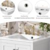 24" Bathroom Vanity with Sink Combo Set, Solid Wood Frame Bathroom Storage Cabinet with 2 Drawers and 1 Drawer, Double-layer Door Shelf, Soft Closing Cabinet Door with Organizer, White