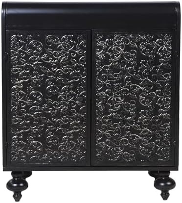 Accent Storage Cabinet with 2 Doors, Sideboard Steel Buffet Cabinet with Storage Embossed for Entryway Living Room Dining Room