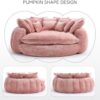 81'' Round Couch Bed Boneless Cloud Sofa, Pink Extra Wide and deep | Memory Foam | Loveseat | No Assembly | Living Room