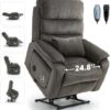 Multi-Functional Power Lift Recliner with Foldable Table, Charging Station, Lazy Boy Recliner Chair That Can Rest Flat. Lift Chairs Recliners for Elderly with Massage and Lumbar Heat