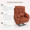 Extra Large Power Lift Recliner with Independently Adjustable Headrest, Lumbar, Backrest, Legrest Lift Lazy Boy Recliners Chairs for Elderly with Vibrating Leg Massage and Heated Seat