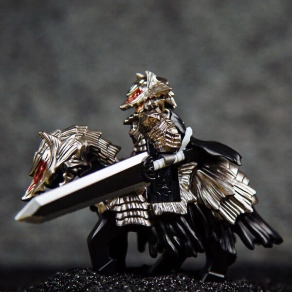 WoW Mini Figures Set Compatible with Lego - Black-Swordsman-w-Steed