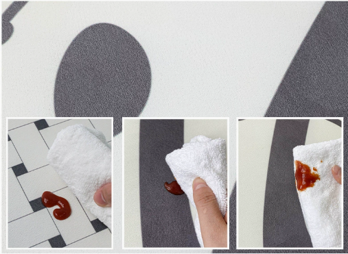 Kitchen mat anti-slip oil-resistant wash-free diatomite absorbent