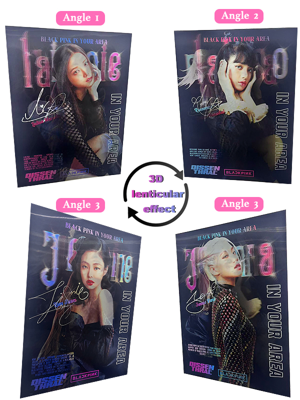 Black Pink 3D motion flip poster/Lenticular Printing