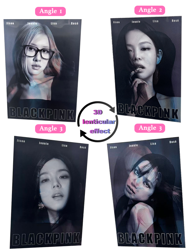 Black Pink 3D motion flip poster/Lenticular Printing