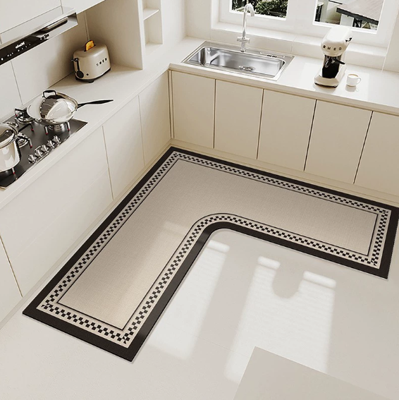 Kitchen mat anti-slip oil-resistant wash-free diatomite absorbent