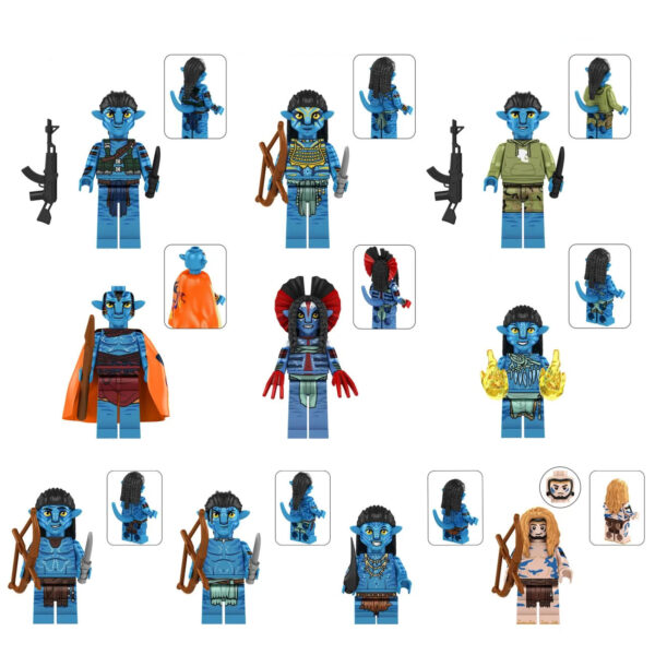 Avatar 3 Inspired Mini Figures Set Compatible with Lego, Sci-Fi Character Building Toys, Sci-Fi Movie Collectible Building Figures Set